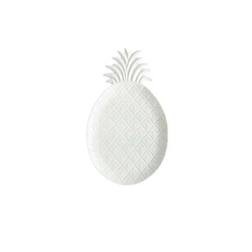 Easy Life Madagascar Pineapple Serving Platter in Box - White  28*17cm