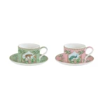 Easy Life Paradise Sauvage  Cups & Saucers Set in Box - Multicolored 240ml 4-Piece - Easy Life