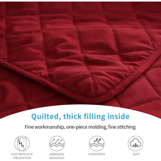 Nova home sure fit sofa protector 7 seats burgundy - Nova Home - Image 5