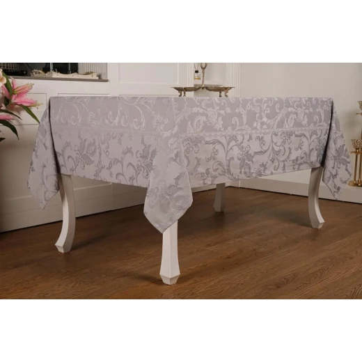 Nova Home Sketched Table Cloth, Poly Cotton, White Color, 160*220 Cm - Nova Home - Image 2