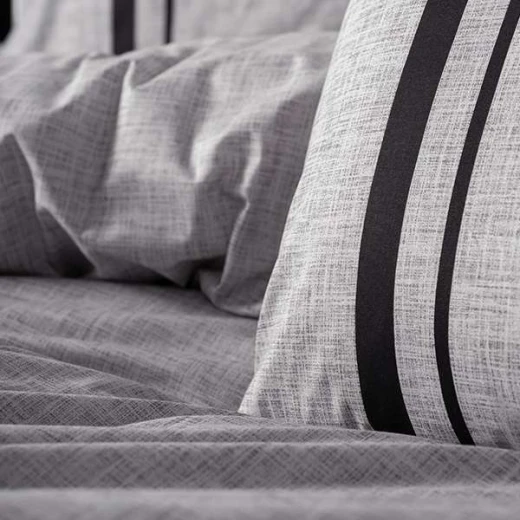 Nova Home Bitter Duvet Cover Set ,100% Cotton, Grey & Black Color, King Size, 4 Pieces - Nova Home - Image 2
