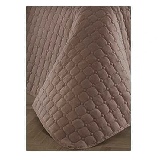 Nova Home  Velvet Bed Spread Valora King Sand 3pcs - Nova Home - Image 2