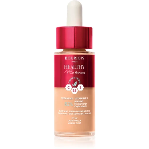 Bourjois Healthy Mix Lightweight Foundation Shade 51W Light Vanilla 30 ml Bourjois Healthy Mix Lightweight Foundation Shade 51W Light Vanilla 30 ml