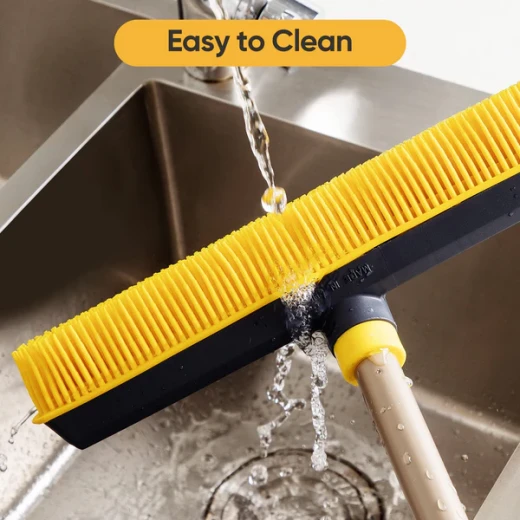 Yocada Pet Hair Removal Rubber Broom with Squeegee 2 in 1 Floor Brush Telescoping - Yocada - Image 2