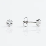 STUDEX Sensitive Princess Cut Stud Earrings, 4mm - Studex