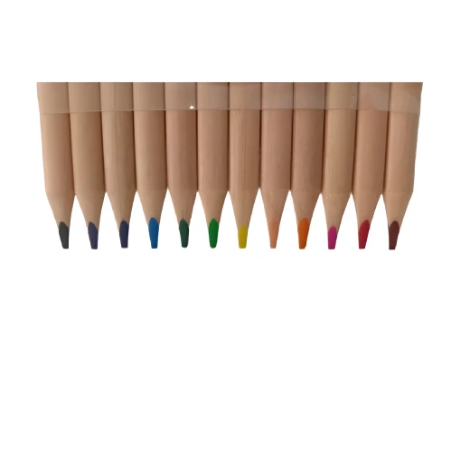 Acrylic 12 Jumbo Color Pencil Natural WOOD - Acrylic - Image 2
