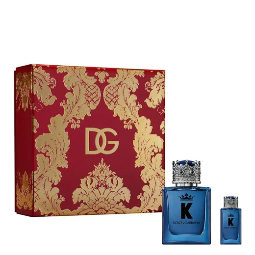 مجموعة هدايا دولتشي آند غابانا كي أو دي بارفيوم للرجال عطر منعش مع بلسم بعد الحلاقة 100 مل