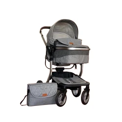Toddlin 2 in 1 Baby Stroller and Bag Grey