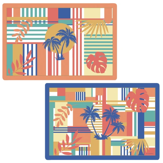 Easy Life Bahia 45x30cm Double-Sided Placemat - Multicolored