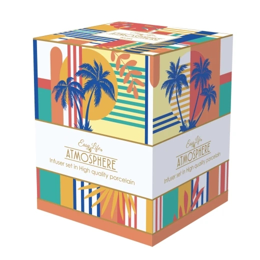 Easy Life Bahia 350ml Mug with Infuser & Lid in Box - Multicolored - Easy Life - Image 2