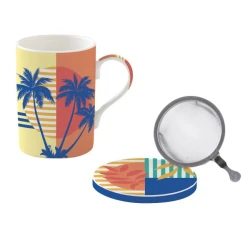 Easy Life Bahia 350ml Mug with Infuser & Lid in Box - Multicolored