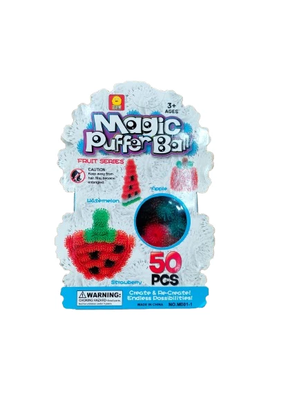 Magic Puffer Ball, Fruit Series, 50 Pieces