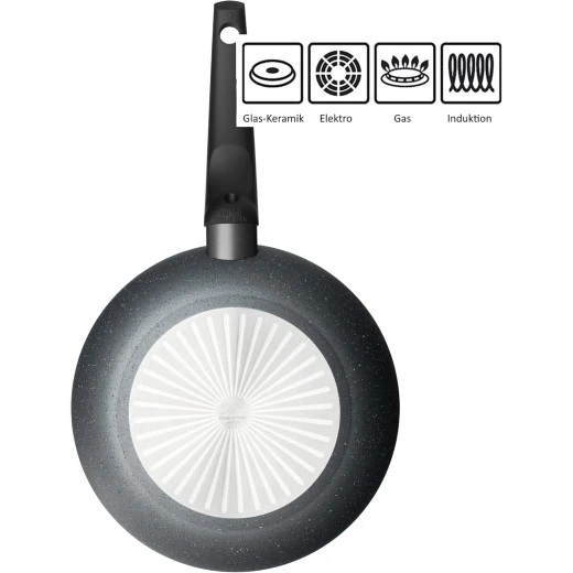 Silit Montano Non-Stick Frying Pan 28 cm 4-Layer PTFE Coating, Induction-Compatible Aluminium Base Heat-Resistant Bakelite Handle, Natural Stone Look, Oven-Safe - Silit - Image 7