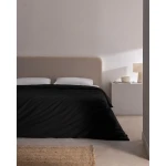 Madame COCO Manon Double Duvet Cover, 100% Cotton Ranforce, Plain Black, 200x220 cm, Timeless Collection, Made in Turkey - Madame COCO