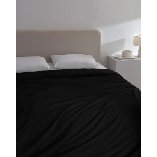 Madame COCO Manon Double Duvet Cover, 100% Cotton Ranforce, Plain Black, 200x220 cm, Timeless Collection, Made in Turkey - Madame COCO - Image 6