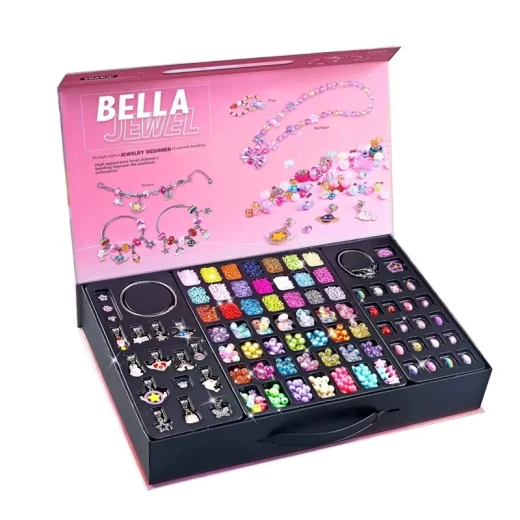 منتج أطفال مميز - Exquisite 3-in-1 DIY Jewelry Box: Unlimited Creativity & Design
