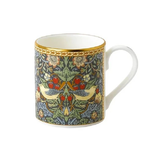 Roy Kirkham Strawberry Blue & Larch Mug, Unique Botanical Design , Fine Porcelain Roy Kirkham Strawberry Blue & Larch Mug, Unique Botanical Design , Fine Porcelain