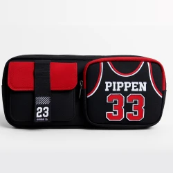 Pencil Case 33, Large Capacity Red & Black Pencil Pouch with 3 Compartments, Stationery Storage Bag for School & Office