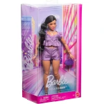 Mattel Barbie Deluxe Style Doll with Black Hair and Metallic Purple Outfit, Collectible Fashion Doll - Barbie