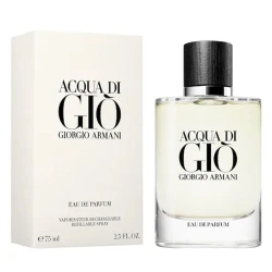 Giorgio Armani Acqua Di Gio Eau de Parfum for Men 75ml Refillable Spray Fresh Aquatic Fragrance