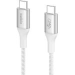 كابل بلكين بوست تشارج برو فليكس من USB-C إلى USB-C بطول 3 أمتار – أبيض - بيلكين