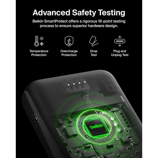 Belkin Portable Charger, Wireless Power Bank 15W 8000 mAh w/ Qi2 - MagSafe Charger w/Built-in Pop-up Kickstand - Compatible w/iPhone 17, Air, Pro, Pro Max, Google Pixel 10, etc. - White - Belkin - Image 7