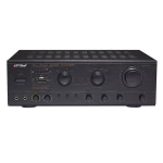 Audio AV 802 Amplifier High Fidelity 2.0 Channel Stereo Integrated Amplifier with Powerful Sound Output for Home Theater System Black Color 100 Watts RMS Power Output