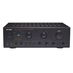 Audio AV 802 Amplifier High Fidelity 2.0 Channel Stereo Integrated Amplifier with Powerful Sound Output for Home Theater System Black Color 100 Watts RMS Power Output