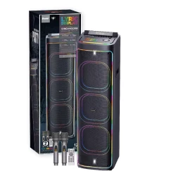 BTS-2272 Karaoke Portable Speaker Triple 12 Inch Subwoofer Black