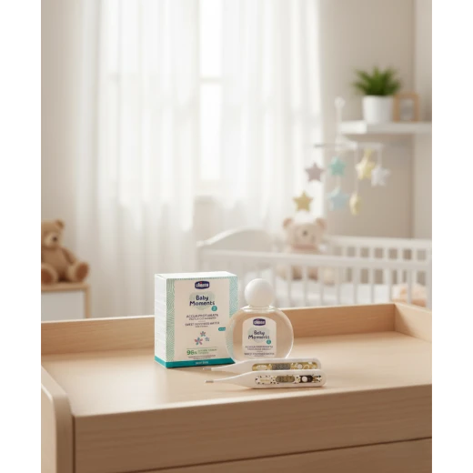 Chicco Baby Care Bundle – Digy Baby+ 3-in-1 Digital Thermometer & Baby Moments Eau De Cologne 100ml