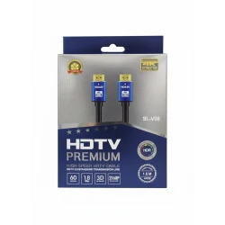كابل HDMI 2.0 عالي الأداء بطول 5 متر يدعم دقة 4K فائقة الوضوح بتردد 60 هرتز. سرعة نقل بيانات عالية 18 جيجابت في الثانية. تعبئة صندوق الألوان للحماية والراحة.