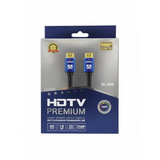 كابل HDMI 2.0 عالي الأداء بطول 10 متر يدعم دقة 4K فائقة الوضوح بتردد 60 هرتز سرعة نقل بيانات عالية 18 جيجابت في الثانية. تعبئة صندوق الألوان للحماية والراحة.