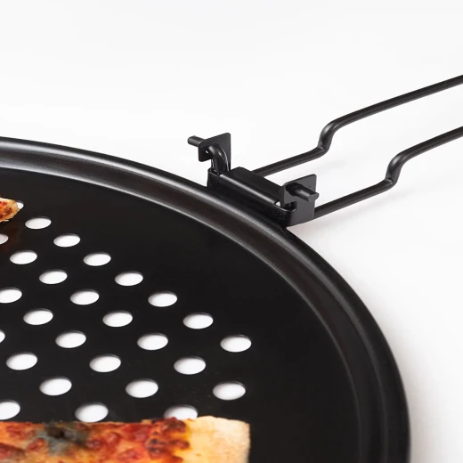 Karaca Debra Pizza Cooking Pan Metal 36cm Non-Stick Dishwasher Safe Cookware - karaca - Image 4