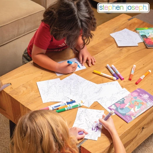 ستيفن جوزيف، مجموعة الفن Wonder Ink للأطفال الصغار، صفحات تلوين خالية من الفوضى، نشاط سفر للأطفال الصغار، حورية البحر - ستيفن جوزيف - Image 4