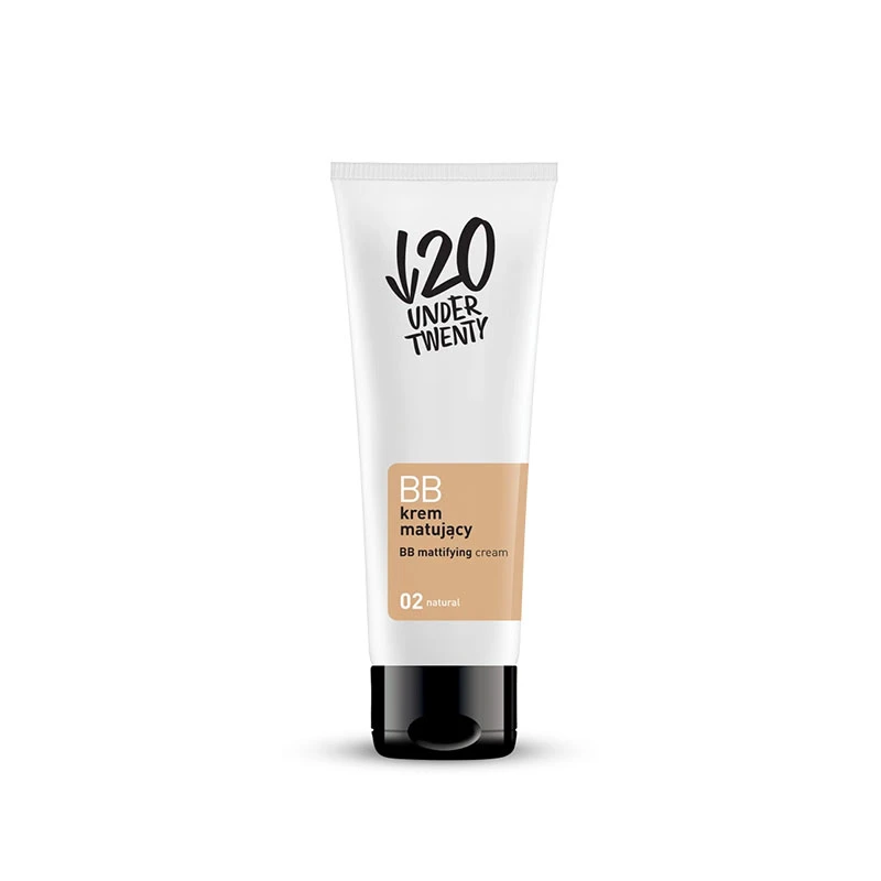 U20 BB Mattifying Cream 02 Natural, Medium Coverage, Oil Control, SPF 10 - Under Twenty