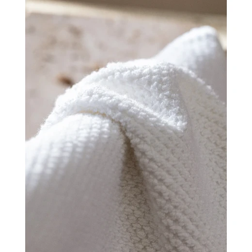 Madame Coco Luxurious White Hand Towel Set 2 Piece 100% Cotton Ultra Absorbent 30x46 cm Ideal for Bathroom and Guest Use - Madame COCO - Image 2
