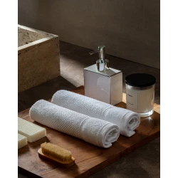Madame Coco Luxurious White Hand Towel Set 2 Piece 100% Cotton Ultra Absorbent 30x46 cm Ideal for Bathroom and Guest Use