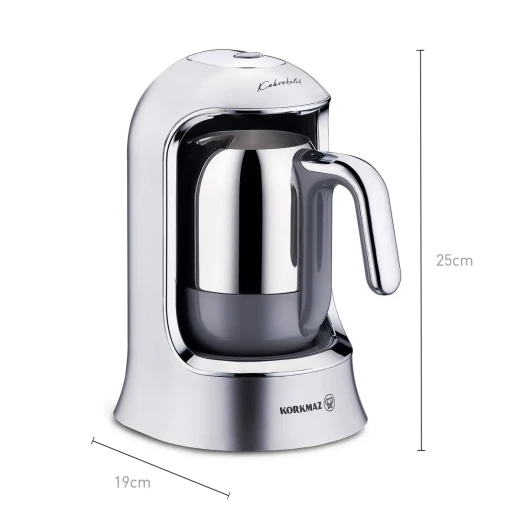 Korkmaz Kahvekolik Automatic Turkish Coffee Machine Inox 4 Cup Capacity Thermo Balance Technology - Korkmaz - Image 2