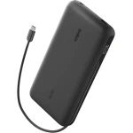 Belkin UltraCharge Pro باور بانك 25000mAh بقوة 158W، كابل USB-C مدمج، شاشة رقمية، شحن 3 أجهزة، USB-C وUSB-A، شحن سريع للابتوب والهاتف، أسود - بيلكين