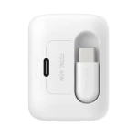 Belkin BoostCharge Pro Dual GaN 45W Charger with Retractable 0.8m USB-C Cable and Extra USB-C Port, Fast Charging, White - Belkin