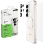 Belkin ScreenForce Titan Protective Bundle for Samsung Galaxy S26 Ultra with scratch-resistant screen protector, shockproof case and anti-reflective camera lens protector. - Belkin