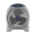 مروحة صندوق HFB1604 بتصميم أنيق مع 3 إعدادات للسرعة ومؤقت لمدة ساعة واحدة. تمنحك هذه المروحة تبريدًا فعالًا باللون الأسود مع كفالة لمدة سنة. - هوم الكترك