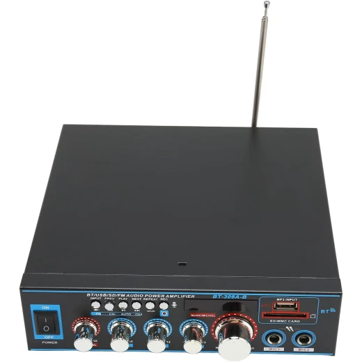 مضخم صوت منزلي BT-309A، 400 واط × 2 مضخم صوت بلوتوث ثنائي القناة، صندوق استقبال ستيريو رقمي لمكبر صوت المسرح المنزلي