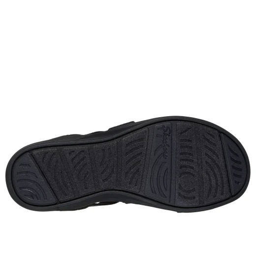 Skechers Women's Arya Very Demure Hands Free Slip Ins Black Vegan Sandal Featuring Stretch Cross Strap Design and Luxe Foam Comfort Insole Size 37 for Ultimate Summer Footwear - Skechers - Image 6