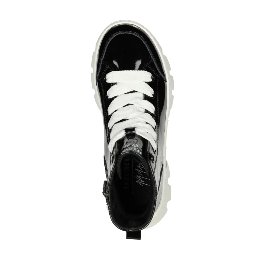 Skechers Street x Ava Max Women's Roadies Surge Athletic Fashion Boot Black Patent Leather High Top with Zipper 38 Featuring Air Cooled Memory Foam Insole - Skechers - Image 4