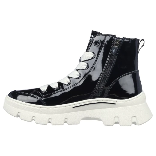 Skechers Street x Ava Max Women's Roadies Surge Athletic Fashion Boot Black Patent Leather High Top with Zipper 38 Featuring Air Cooled Memory Foam Insole - Skechers - Image 6