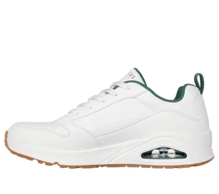 Skechers Street Uno Alder Men's Sneaker White 46 Duraleather Upper Air Cooled Memory Foam Insole Skech Air Visible Airbag Midsole Sporty Comfortable Lace Up Style 183012 WGR - Skechers - Image 15