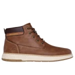 Skechers Garlan Deno Men's Waterproof Vegan Leather Brown Shoes Size 41 - Skechers