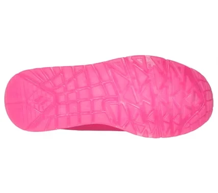 Skechers Girls' Uno Ice Fashion Sneakers Pink 35 with Air Cooled Memory Foam Insole and Translucent Wedge Cushioned Midsole. Stylish Lace Up Durabuck Upper. - Skechers - Image 11
