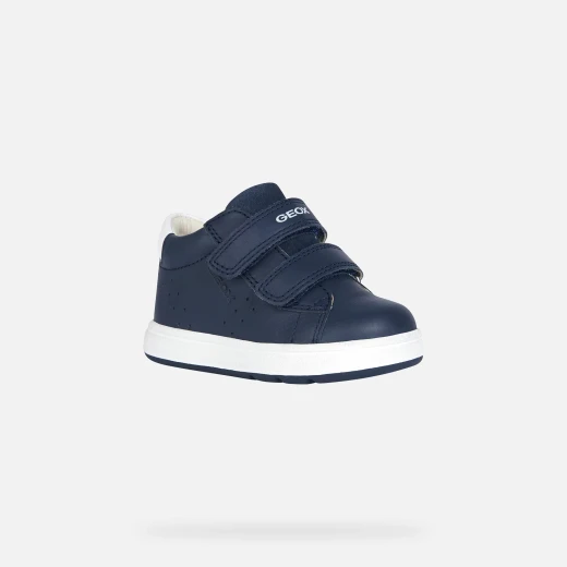 Geox Biglia Baby First Steps Shoes Navy Blue Suede Leather Toddler Footwear Size 26 Breathable Comfortable Design for Everyday Casual Wear Support and Safety for Adventurous Boys - Geox - Image 3